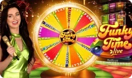 Funky Time élő kaszinó játék a Vipsta Casino lobbijában