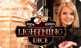 Lightning Dice asztali játék a Vipsta Casino lobbijában